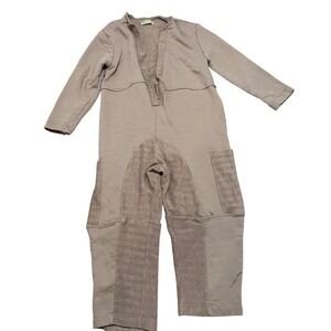 Free People Free-Est Women's M Sweater Jumpsuit Romper Pink Mauve Cargo Pocket